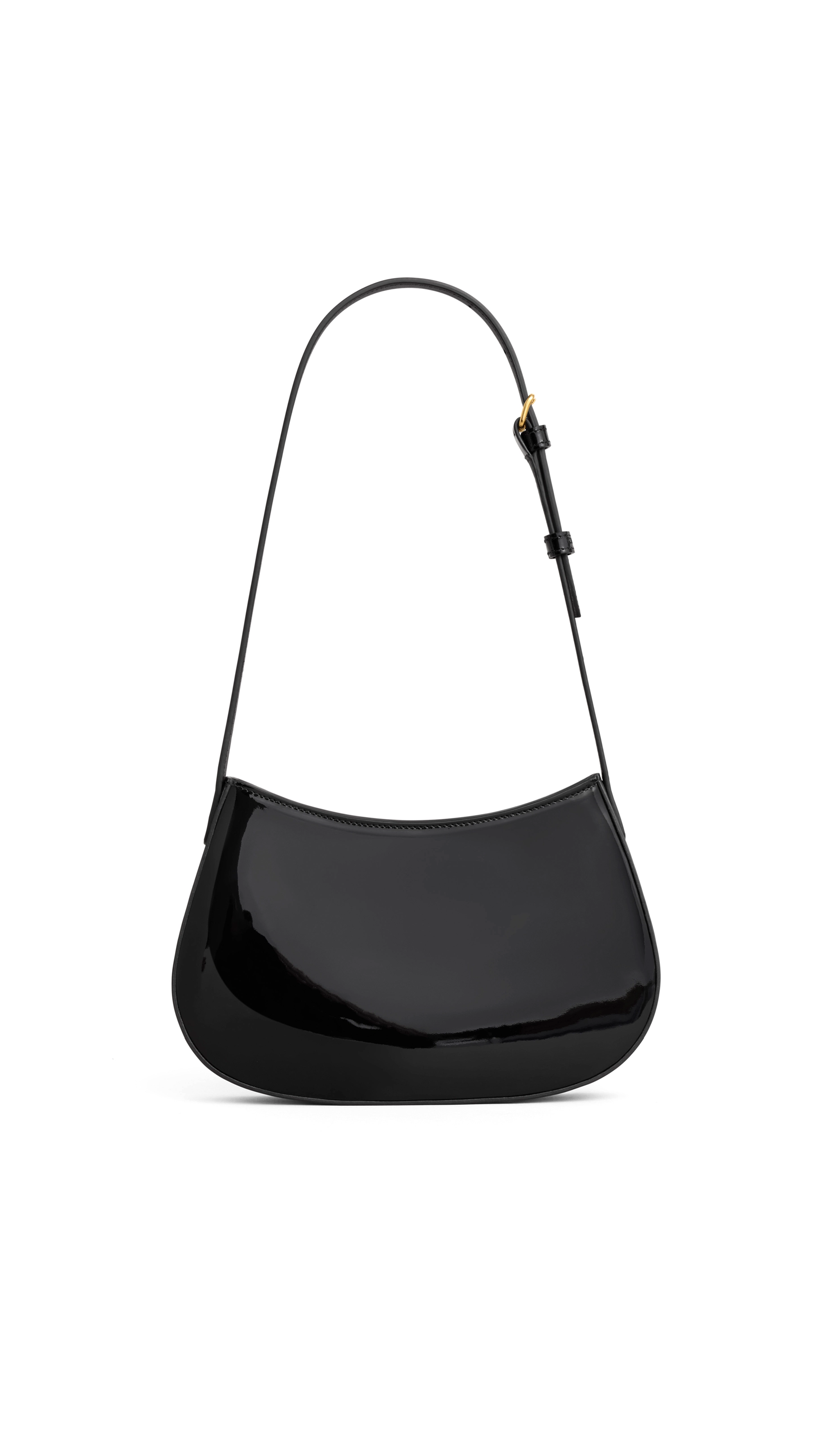 Medium Tilly Bag in Patent Calfskin - Black