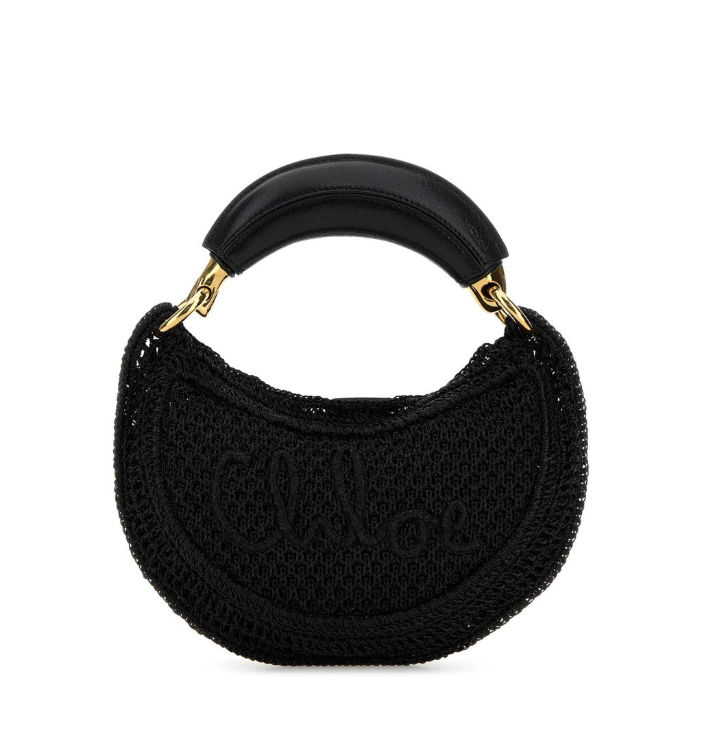 Mini Summer Banana Hobo Bag In Glitter Crochet