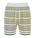 Tuck Stitch Embroidered Bermuda Shorts