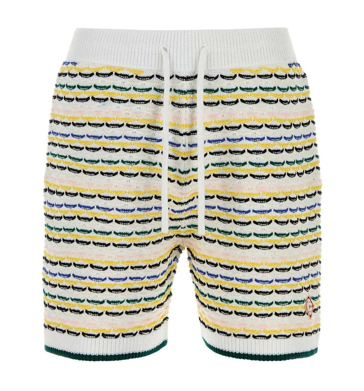 Tuck Stitch Embroidered Bermuda Shorts