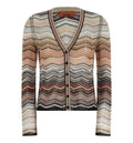 Chevron Lamé Cardigan