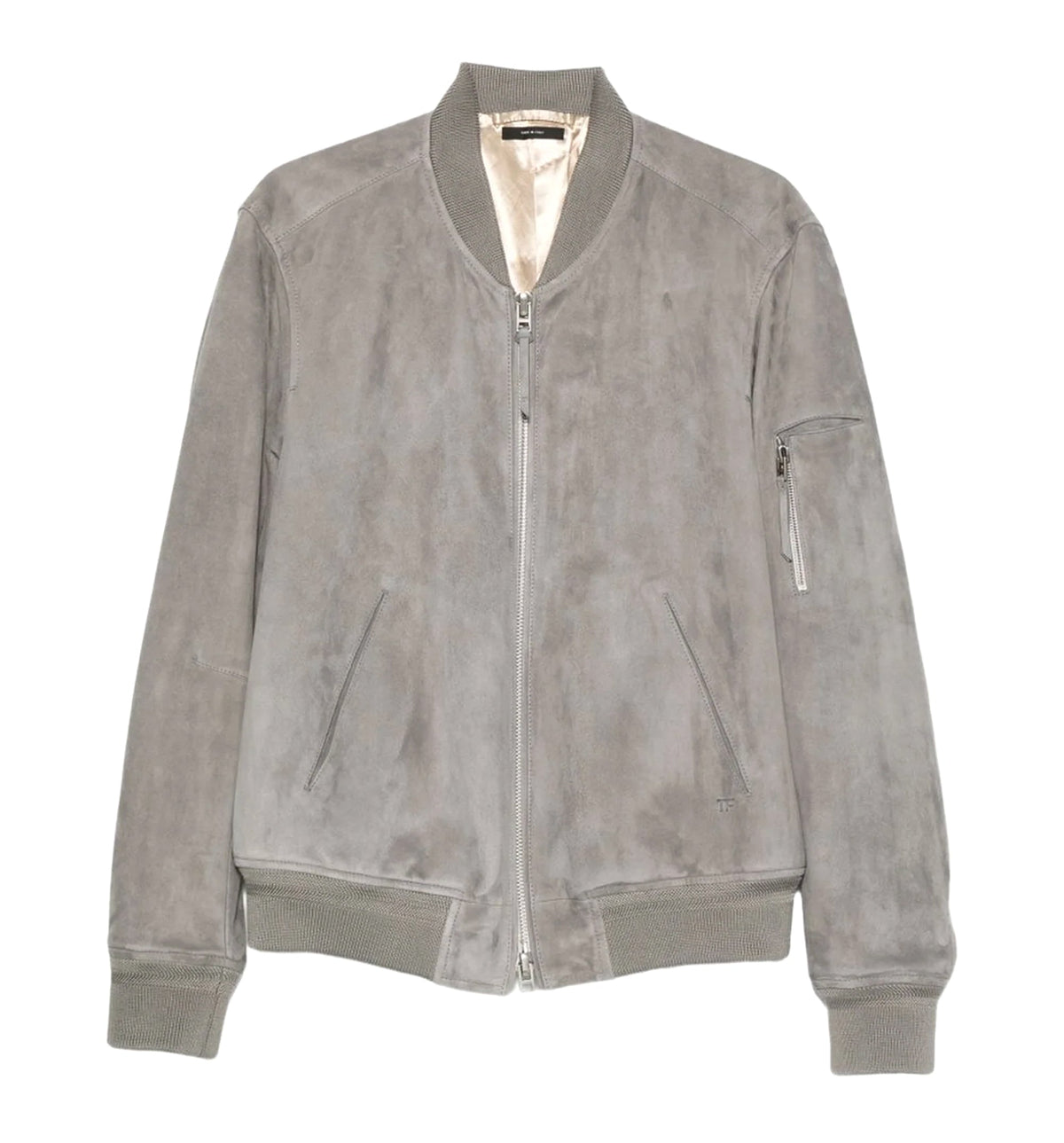 Suede Leather Bomber Jacket