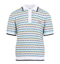 White Tuck Stitch Short Sleeve Polo Shirt