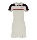 Viscose blend polo mini dress