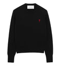 Wool Crewneck Sweater With Contrasted Ami De Coeur