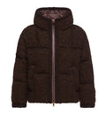 Cristallin Hooded Wool Blend Short Down Jacket