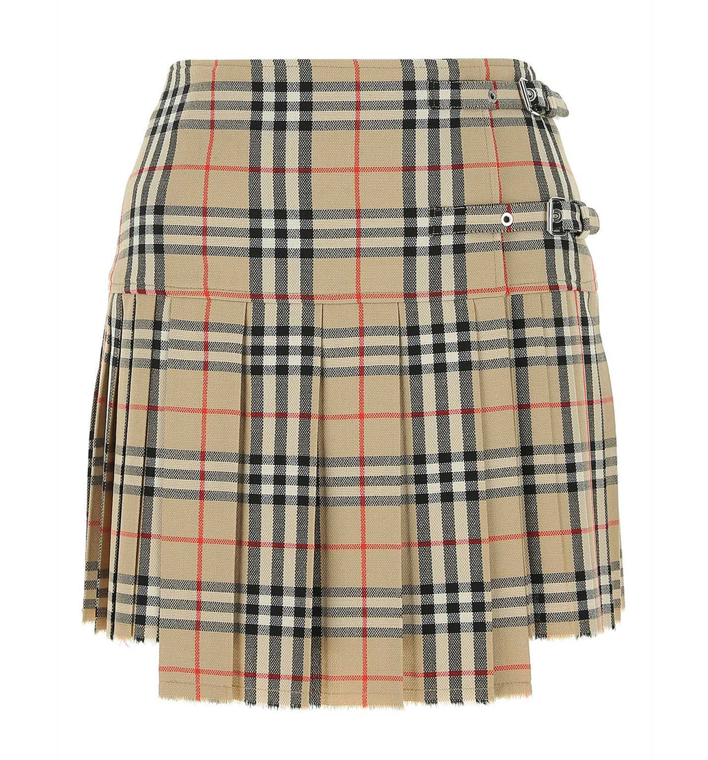 Vintage Check Wool Kilt Skirt