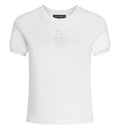 Cotton T-Shirt With Bow And Logo Appliqué