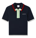 Navy Merino Short Sleeve Polo Shirt