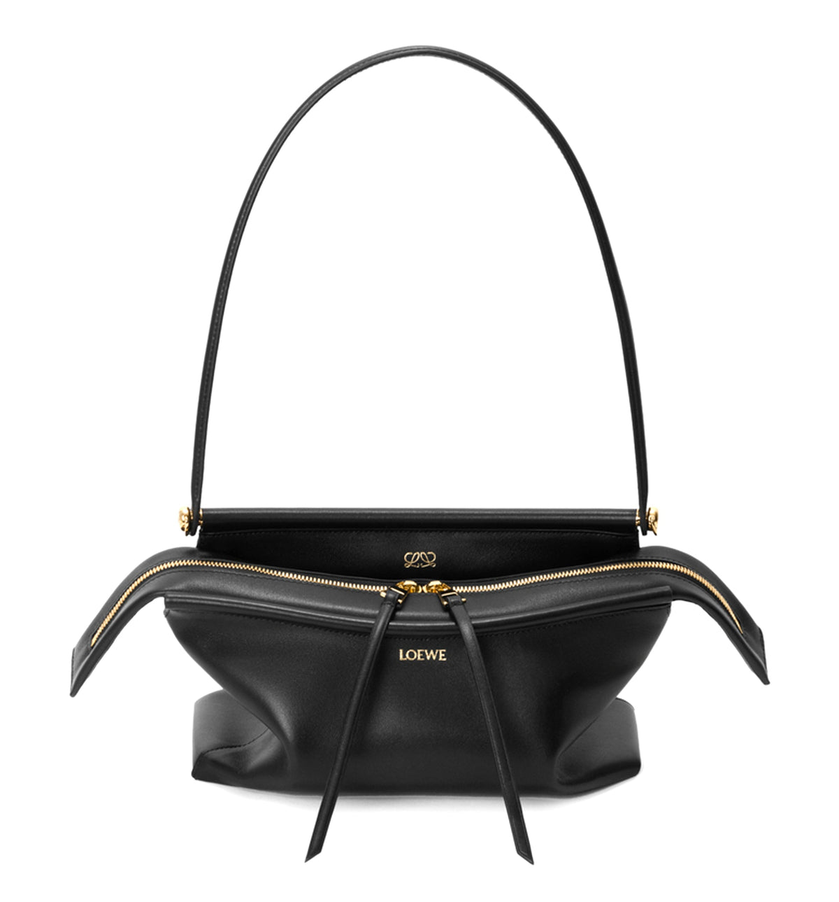 Small Whisker bag in glazed calfskin