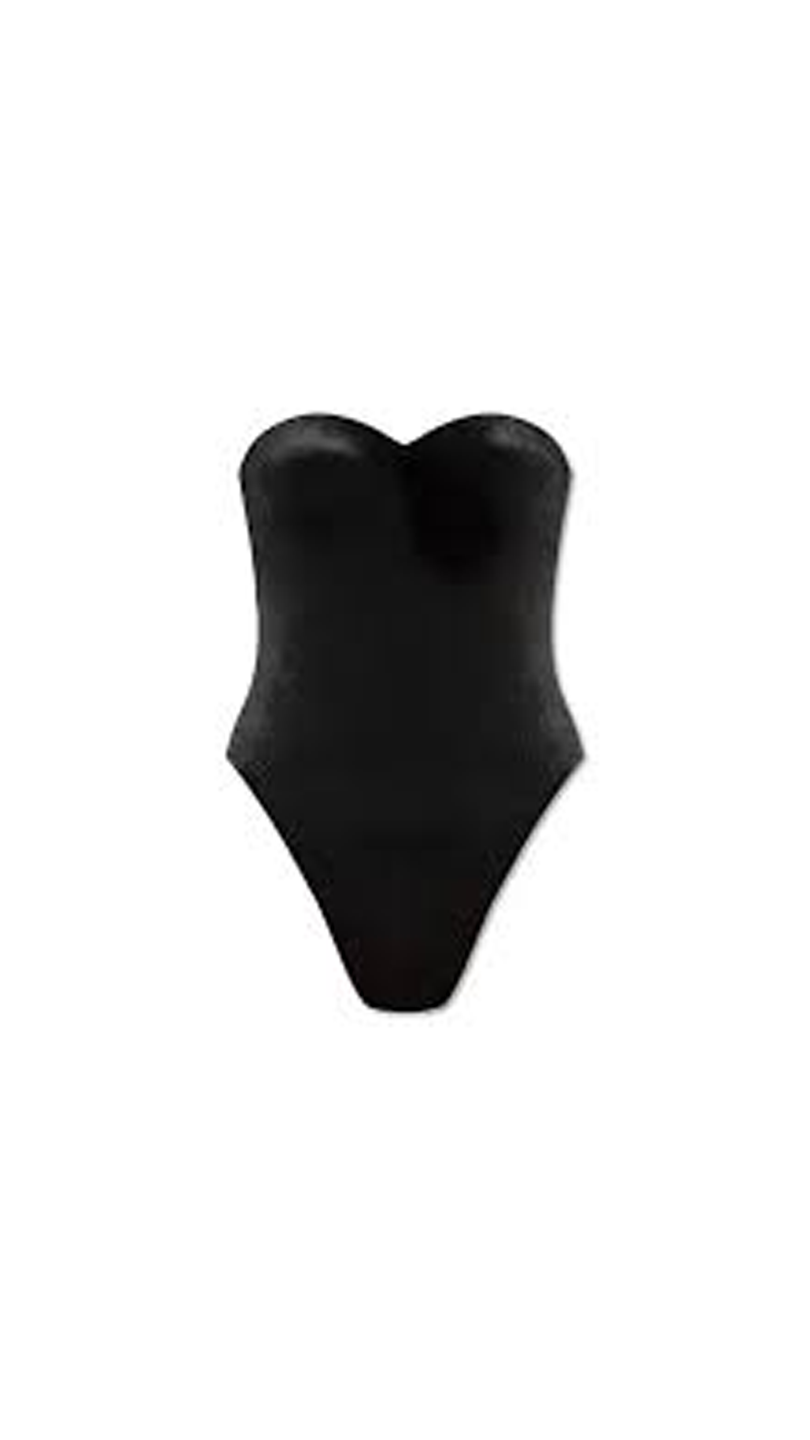 Corset Strapless Swimsuit - Black