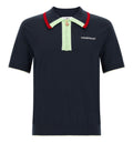 Knit polo shirt with zip