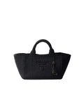 Large Crochet Tote Bag With Leather Details