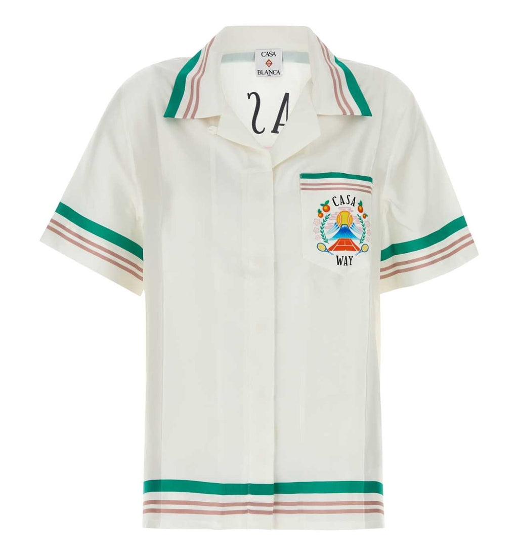 Casa Way White Satin Shirt
