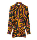 Labirinto Print Silk Shirt Dress