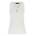 Ribbed Tank Top With DG Embroidery And Rhinestones