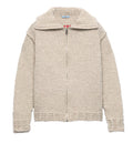 Wool zipper cardigan