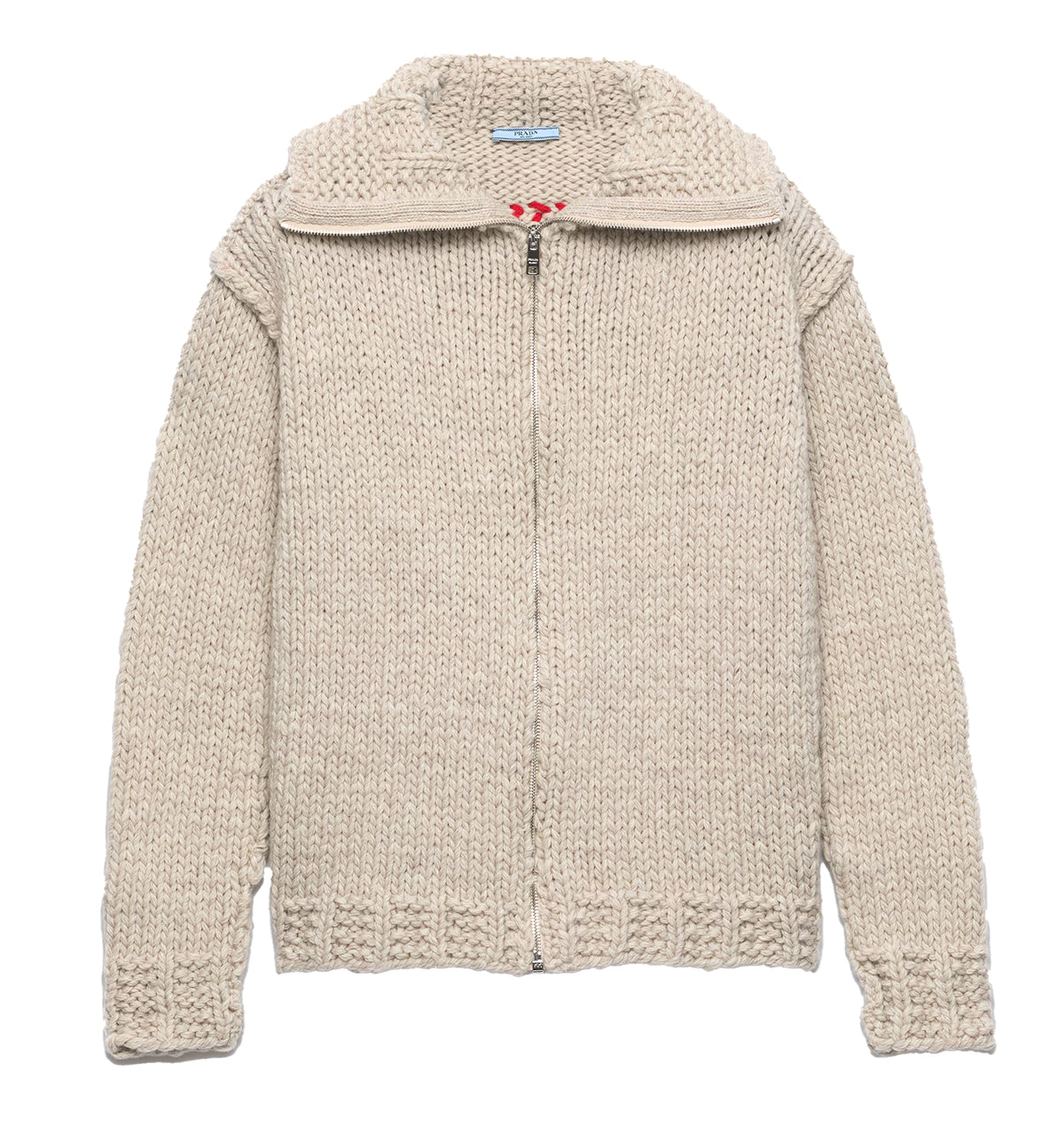 Wool zipper cardigan