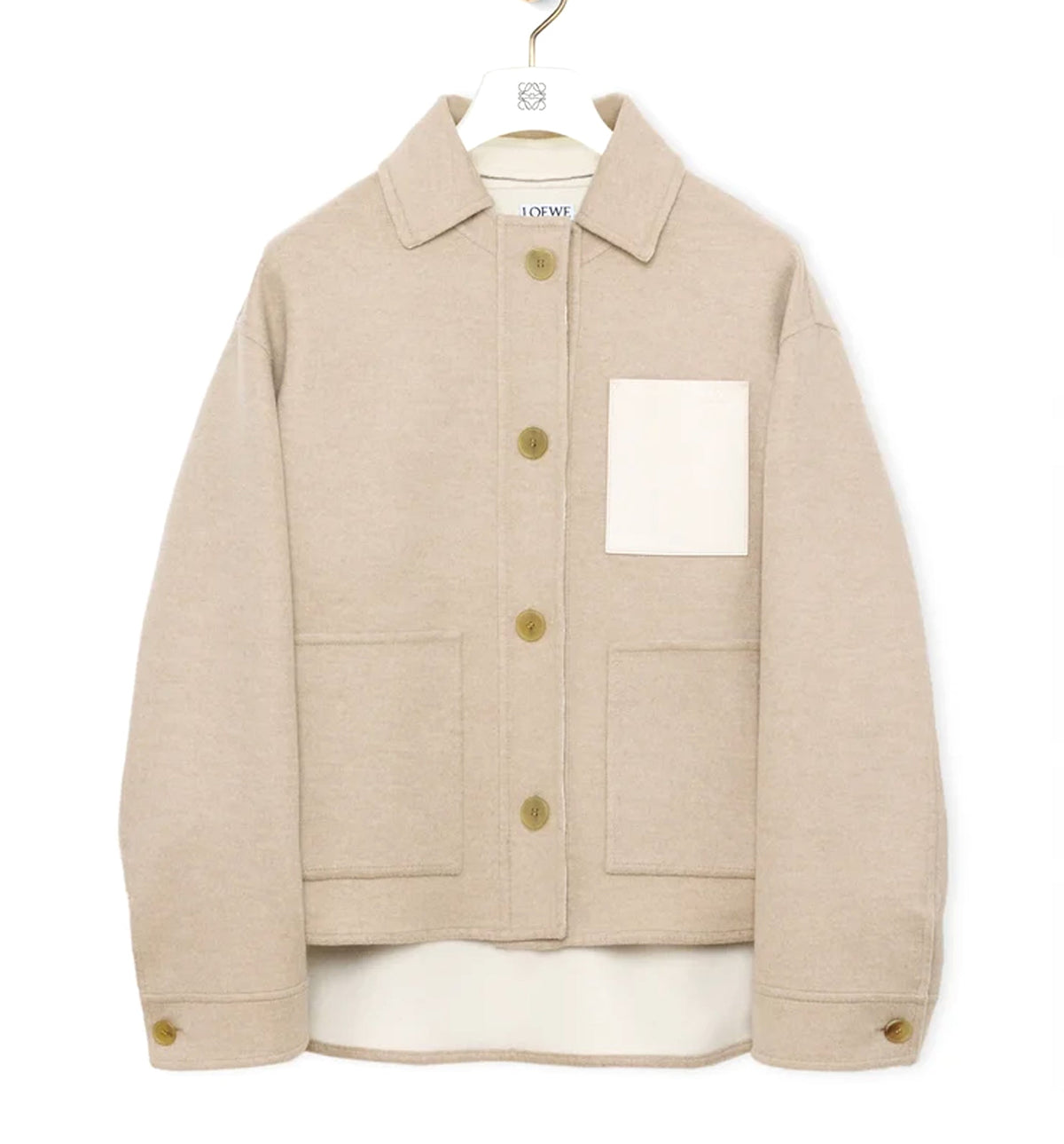 Workwear jacket in wool and cashmere
