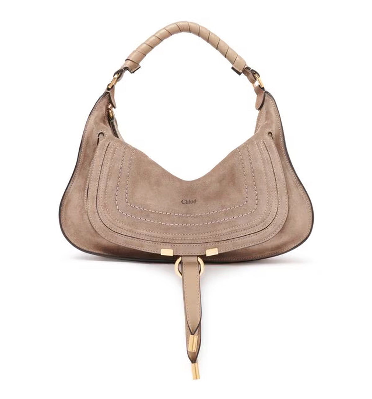 Small Marcie Shoulder Bag In Suede Leather