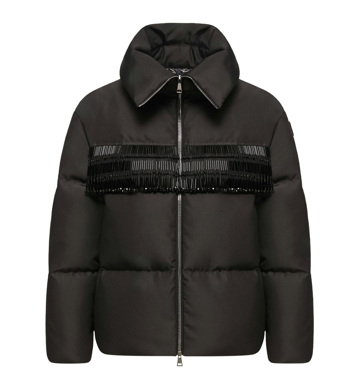 Manchot Beaded-Trim Mid-Length Down Jacket
