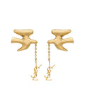 CASSANDRE pendant dove earrings in brass