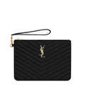 Cassandre Matelassé A5 Pouch In Leather