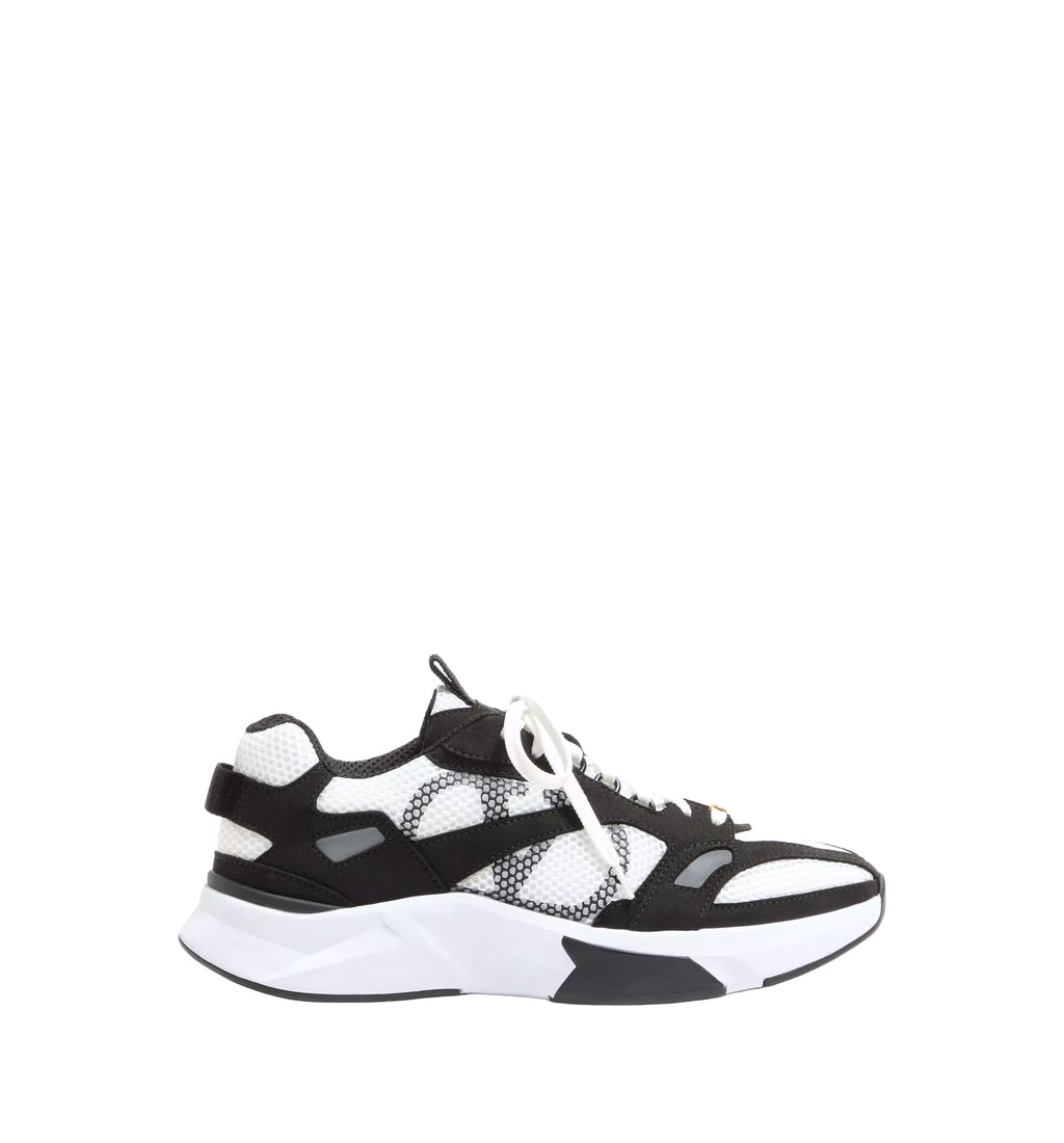Demivee Trainer In Mesh Fabric With Suede Inserts