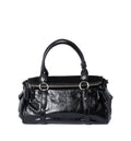 Shiny leather handbag