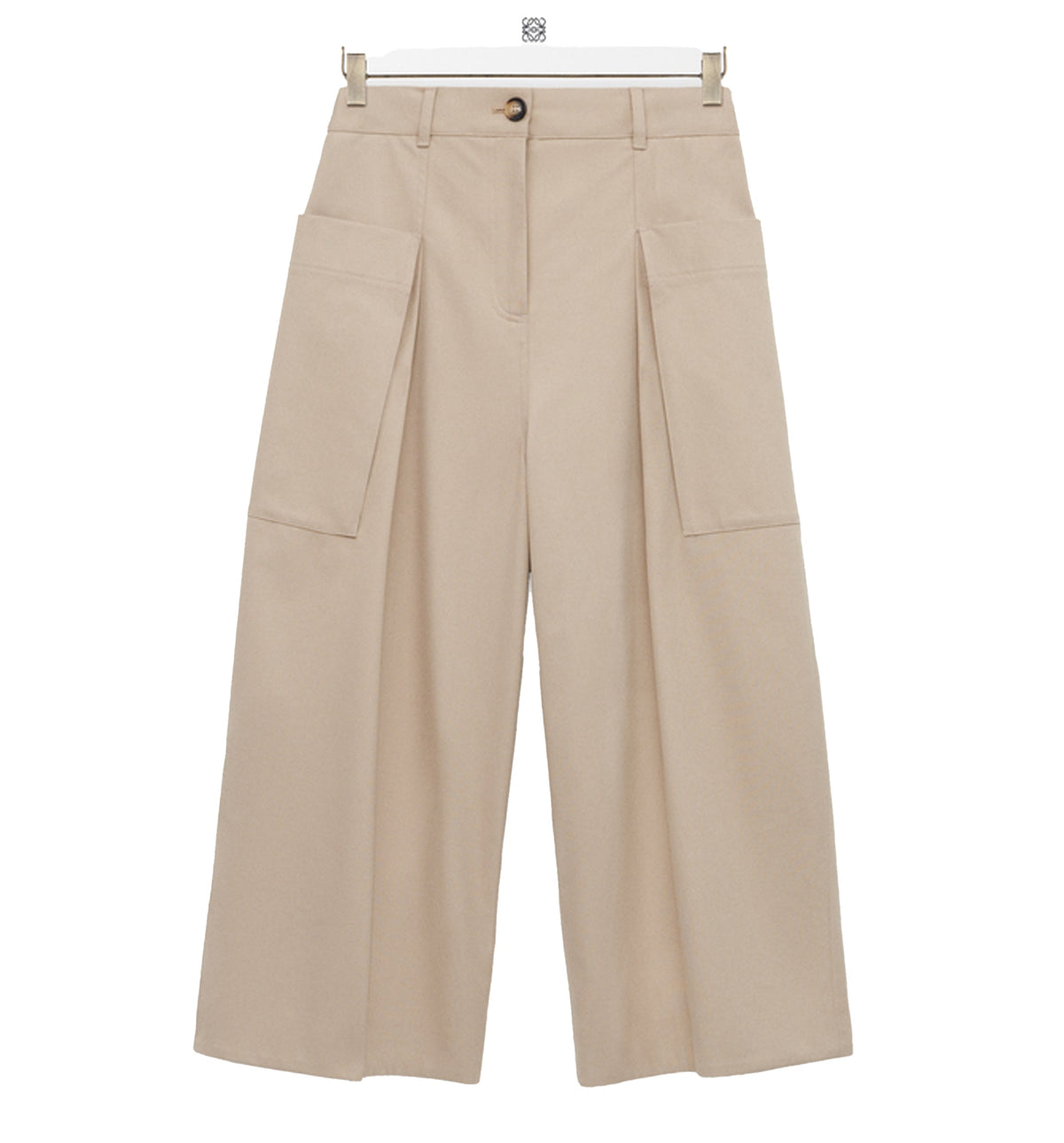 Cropped Trousers In Cotton And Silk