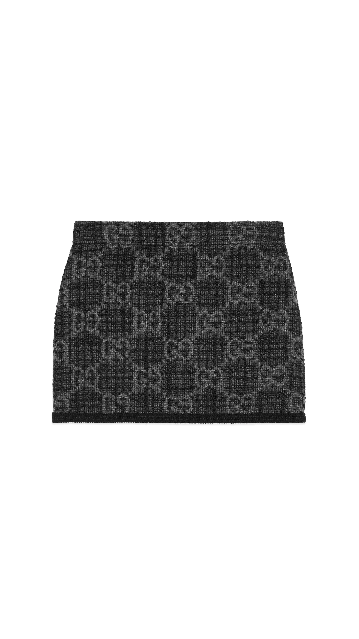 GG Tweed Skirt - Black/Grey