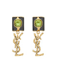 CASSANDRE pendant earrings in glass and enamel