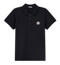 Cotton polo shirt with logo patch