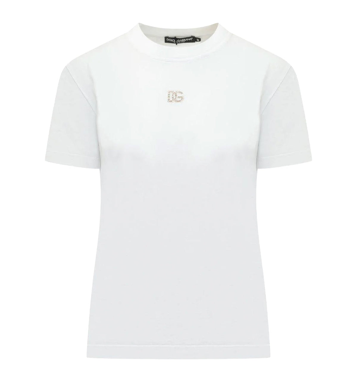 Cotton T-Shirt With DG Crystal Logo