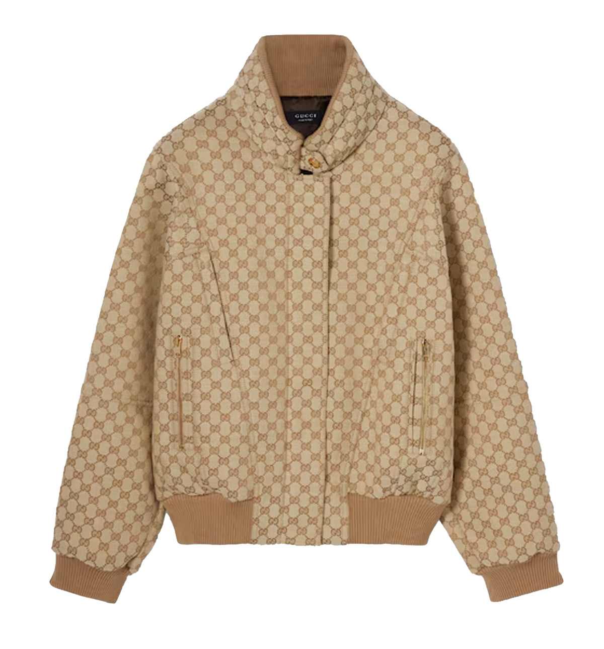 GG Cotton Canvas Fabric Zip Jacket
