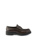 Chocolate brushed leather loafers