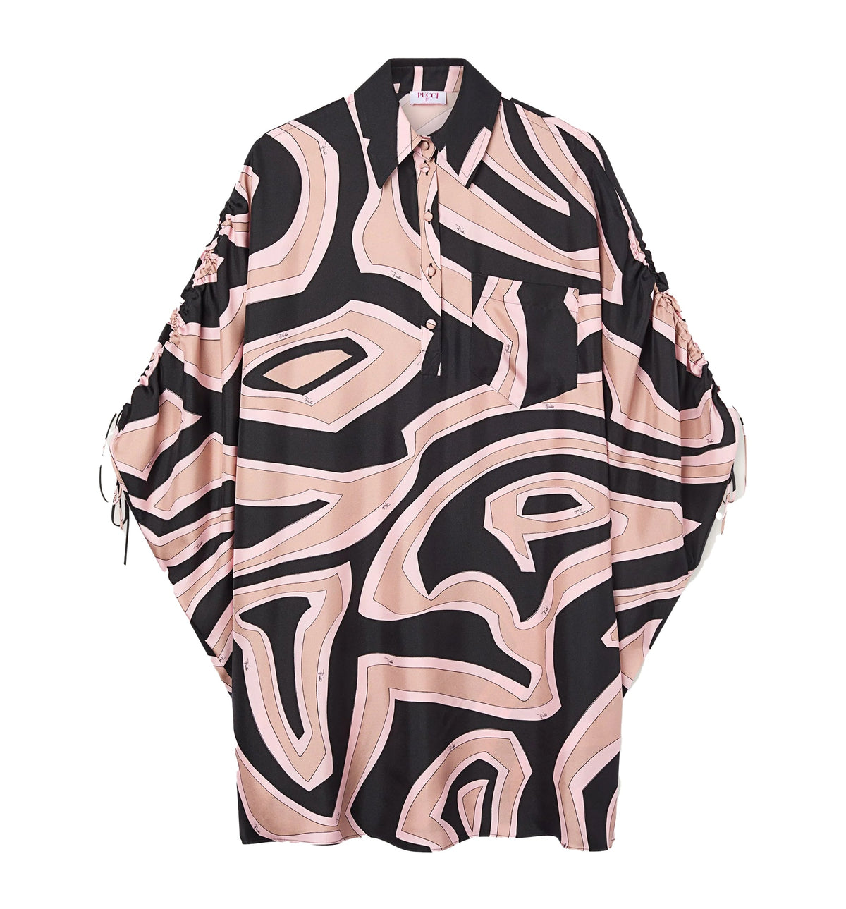 Labirinto Print Silk Kaftan