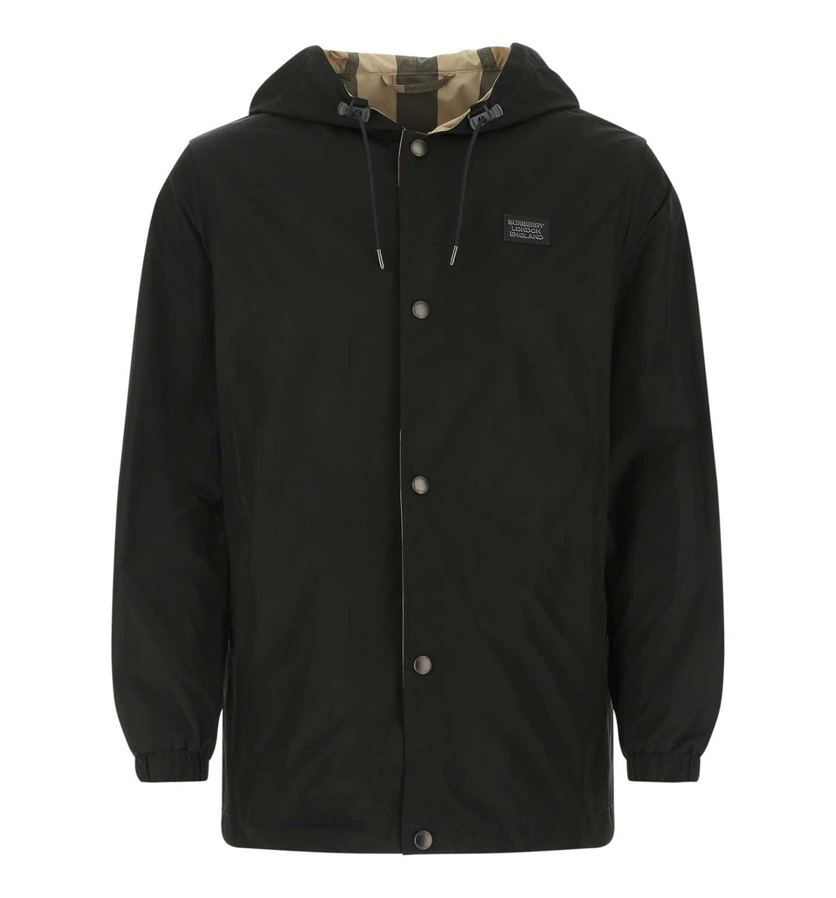 Reversible Check Hooded Jacket