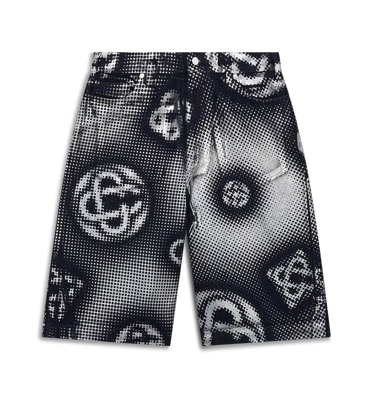 Pearlescent Monogram Denim Shorts