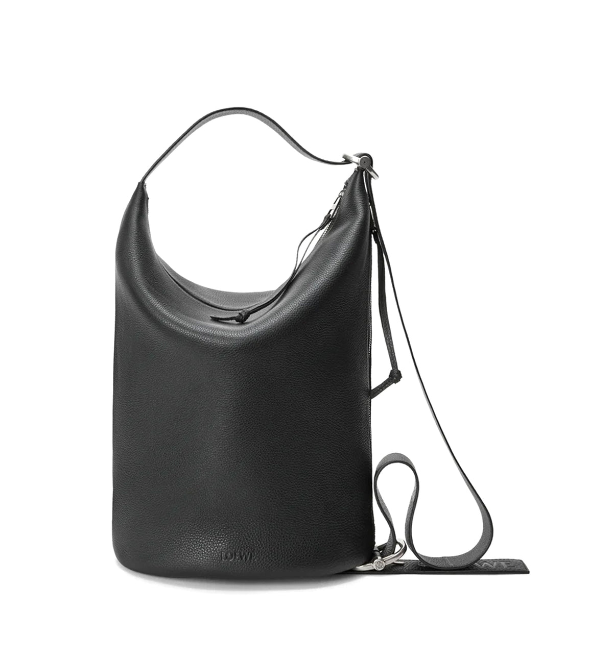 Loop bucket in supple grained calfskin