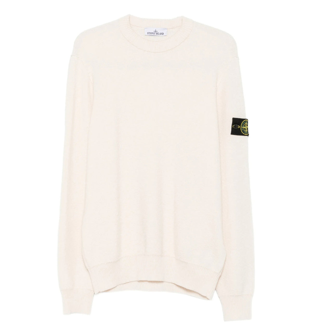 Loose-fit Crewneck Sweater With Ribbed Trims