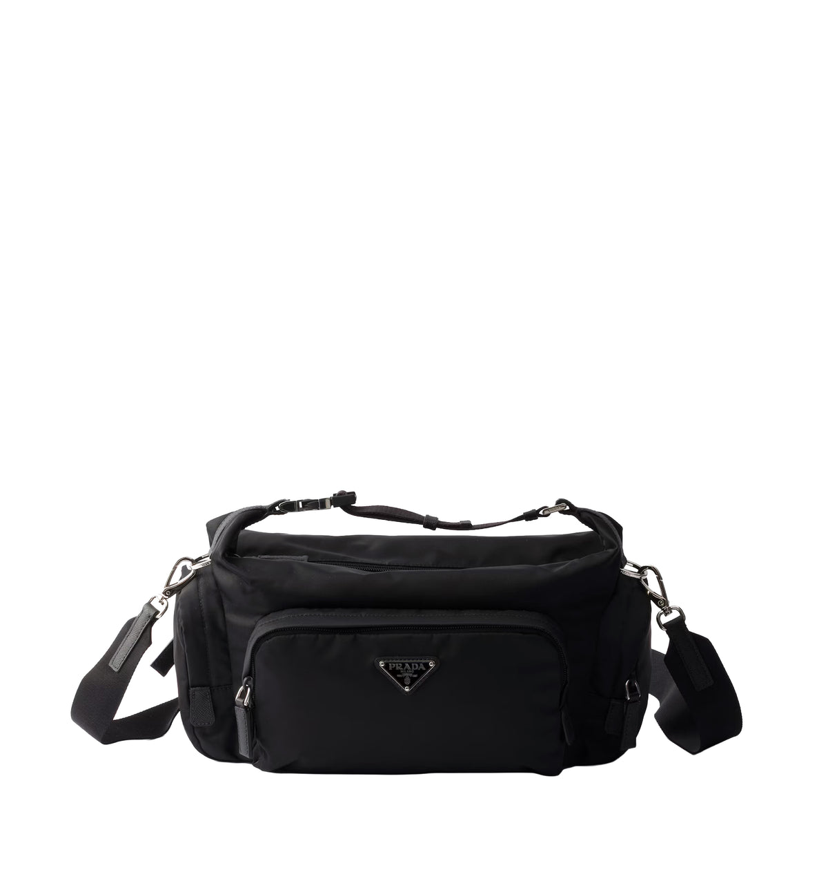 Re-Nylon and Saffiano Leather Shoulder Bag