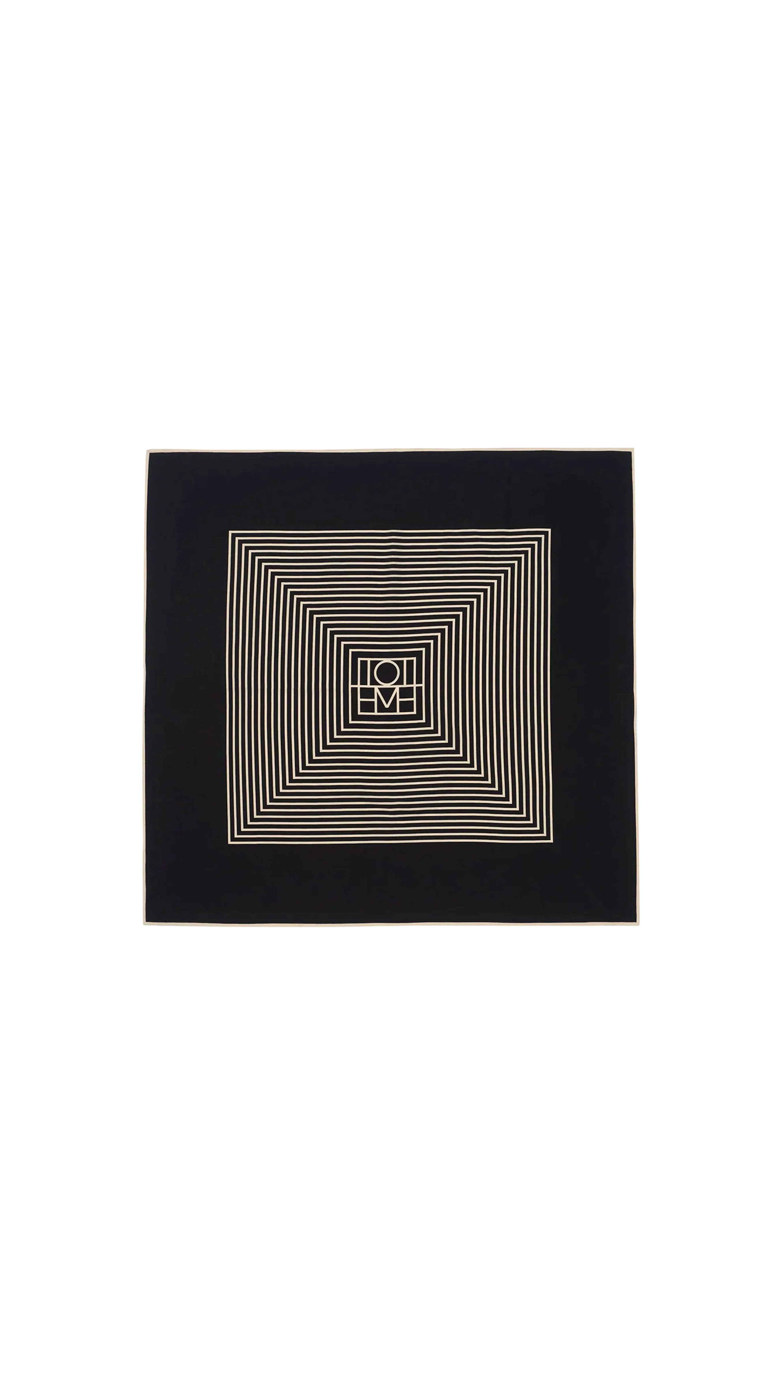 Monogram silk scarf - Black