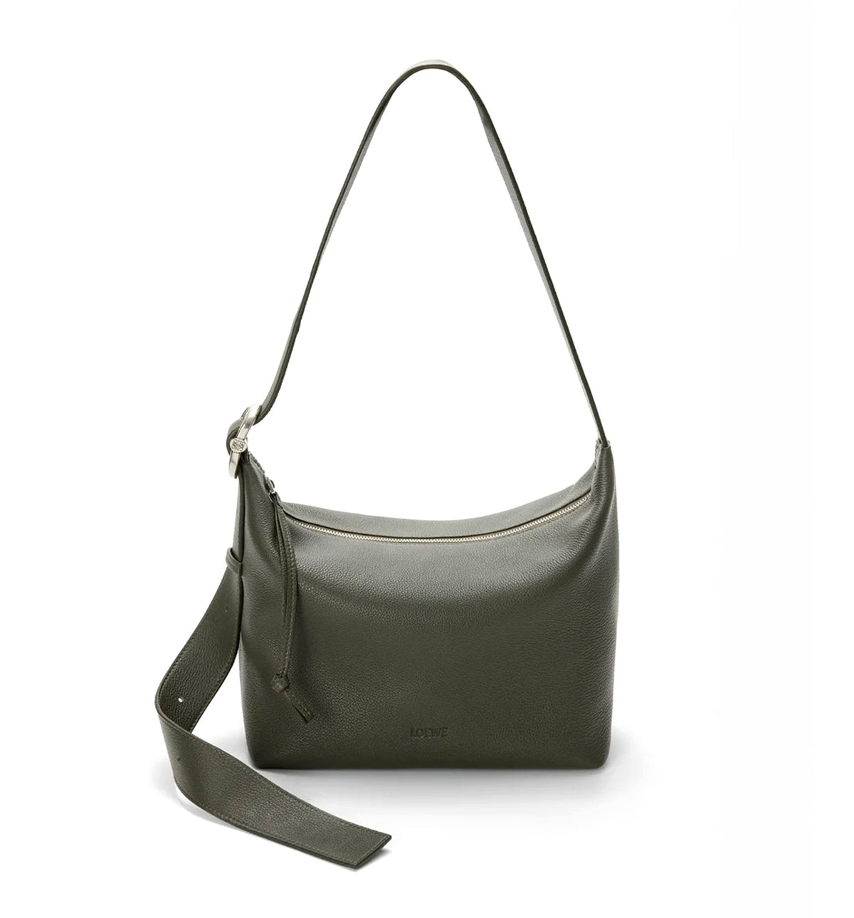 Loop hobo in supple grained calfskin