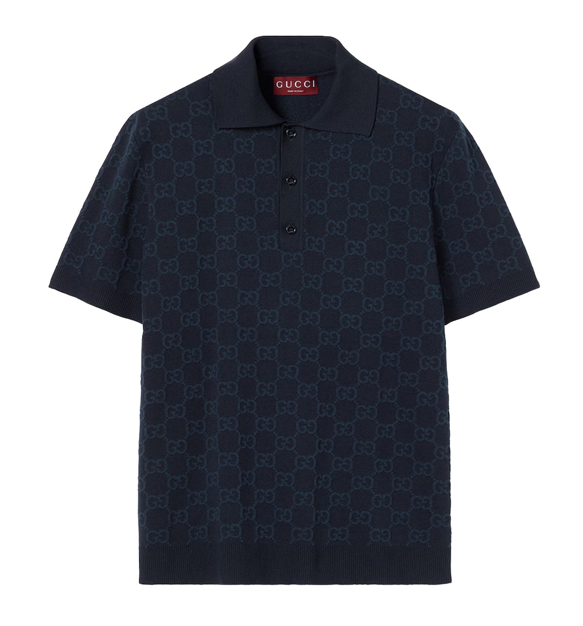 GG Cotton Silk Jacquard Polo Shirt