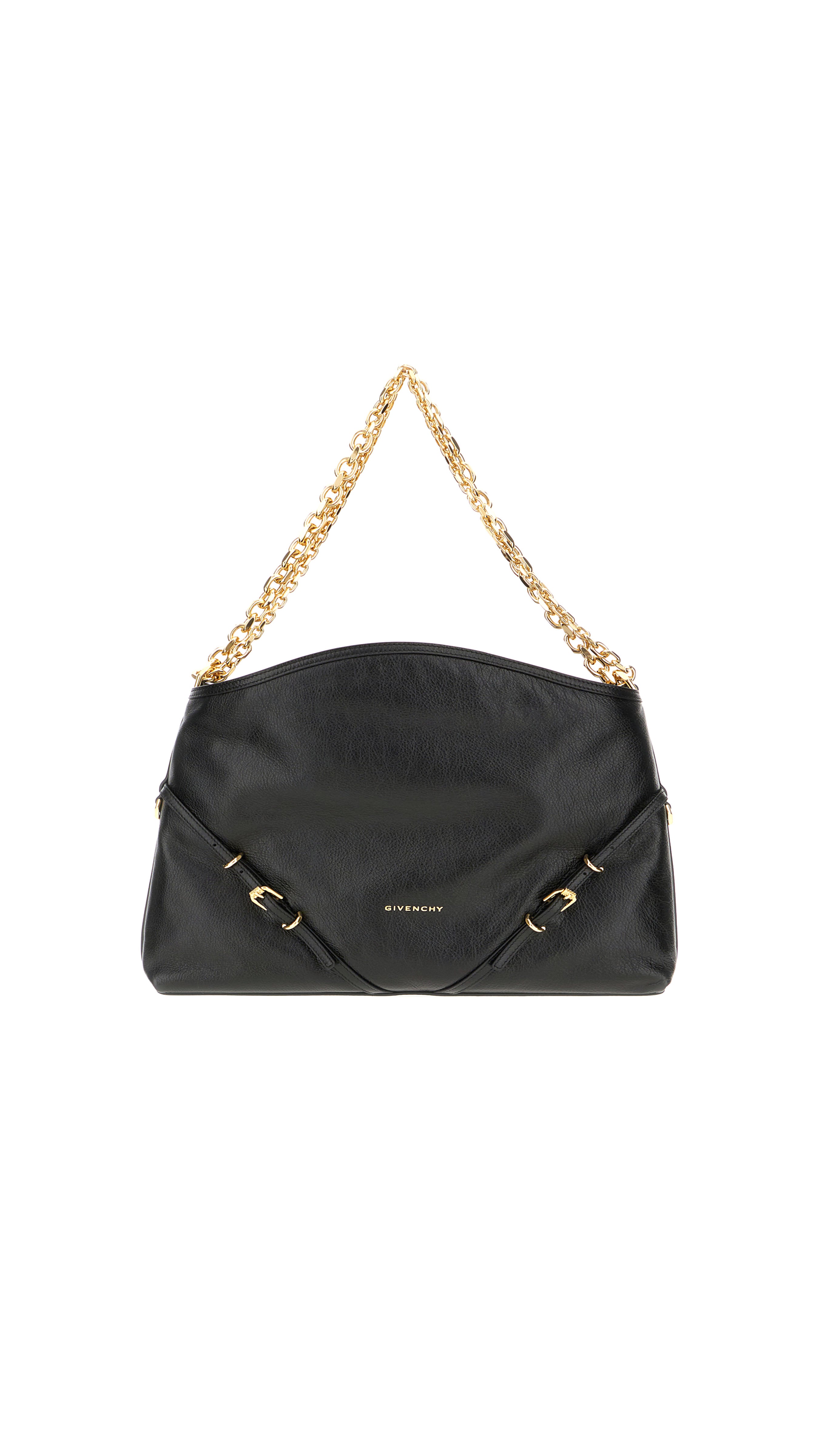 Medium Voyou Chain Bag In Leather - Black