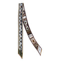 Mixed Print Silk Twill Scarf