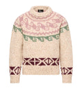 Geometric Jacquard Wool Blend Sweater