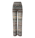 Chevron palazzo trousers with sequins