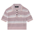 Women's MA Stripe Crochet Polo